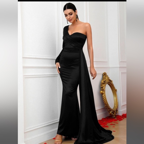 Dresses Black Formal Dress One Sleeve Poshmark